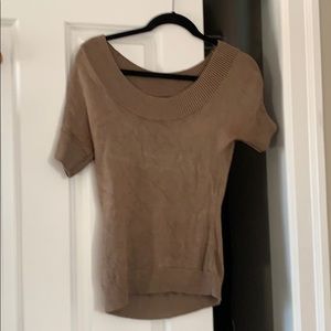 Gold short sleeve blouse